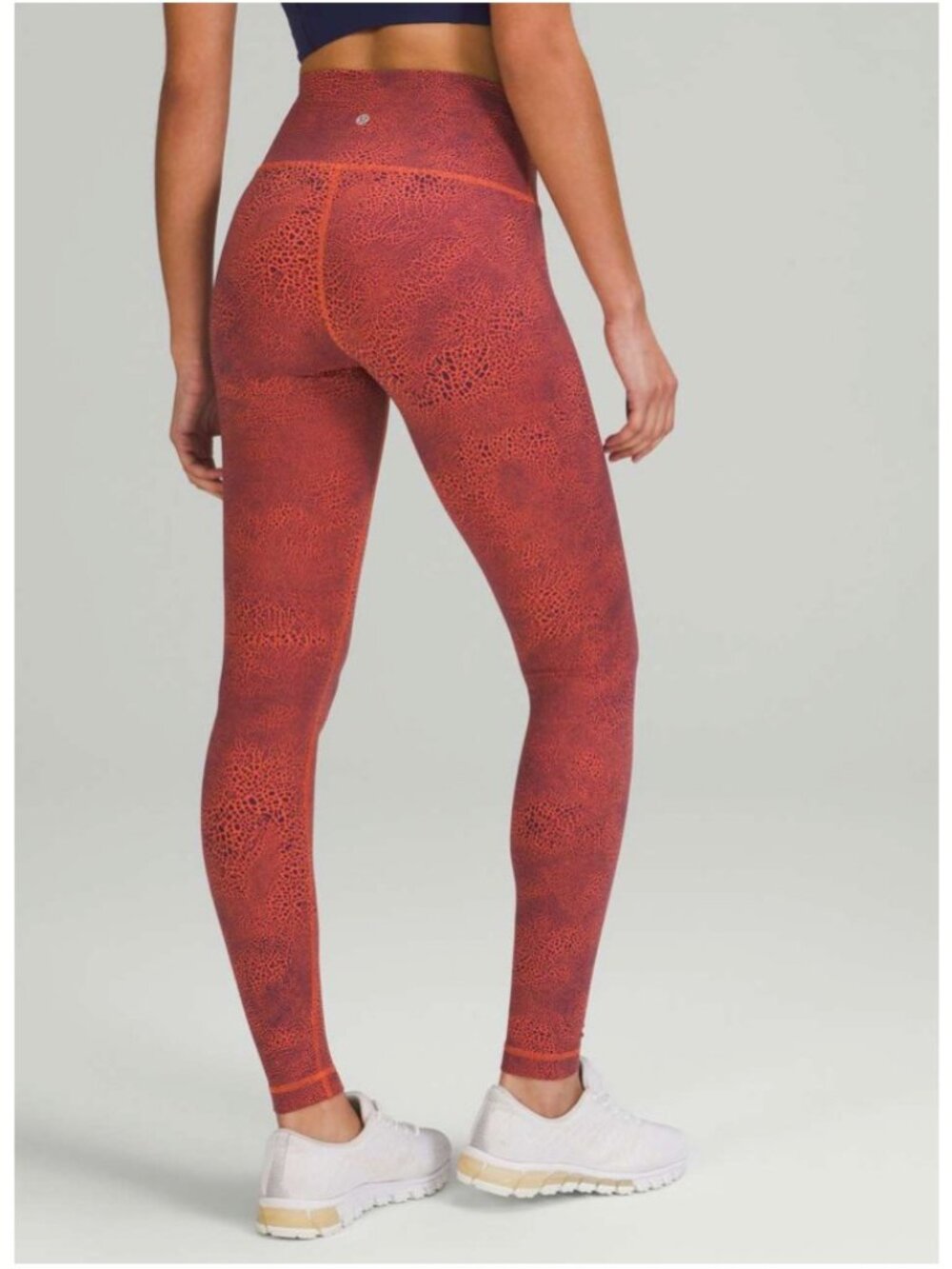 Lululemon Wunder Train High Rise Tight 28" Orange Womens Size 10 New